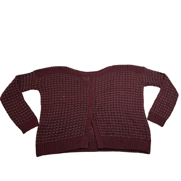 Gossip Girl by Romeo & Juliet Couture Open Knit Oversized Sweater Size Small - Picture 2 of 10